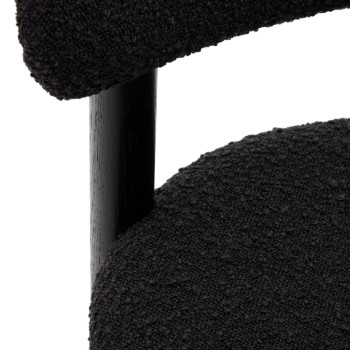 Chaise Nebai en tissu bouclé