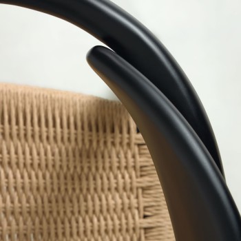 Chaise Nina en bois d'acacia massif finition noire