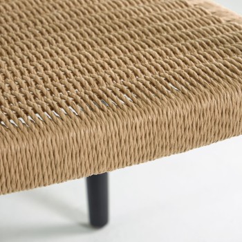 Chaise Nina en bois d'acacia massif finition noire