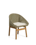 Chaise Olbia en rotin synthétique et bois massif de teck 100 % certifié FSC