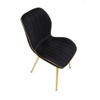 CHAISE SPACE PARIS NOIR/OR ENSEMBLE 2 PCS