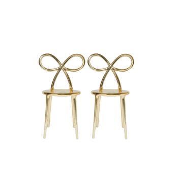 Chaise ruban QEEBOO avec finition métallique, lot de 2