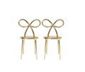 Chaise ruban QEEBOO avec finition métallique, lot de 2