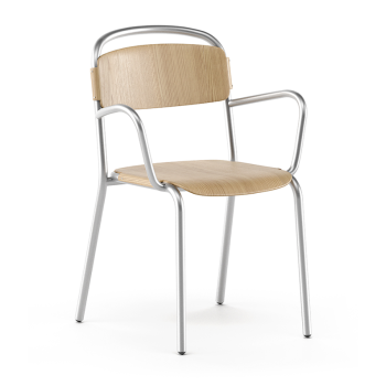 Chaise en bois SKOL avec accoudoirs - INFINITI