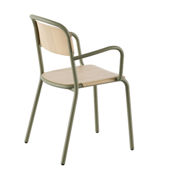 Chaise en bois SKOL avec accoudoirs - INFINITI