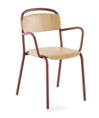 Chaise en bois SKOL avec accoudoirs - INFINITI