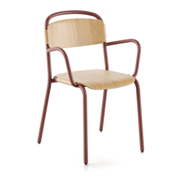Chaise en bois SKOL avec accoudoirs - INFINITI