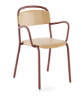 Chaise en bois SKOL avec accoudoirs - INFINITI