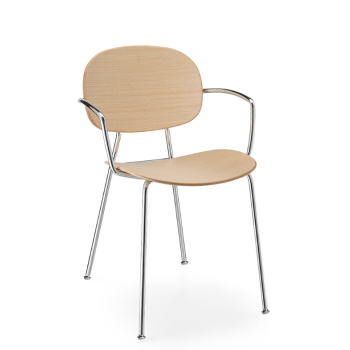 Fauteuil 4 pieds TONDINA avec accoudoirs - INFINITI