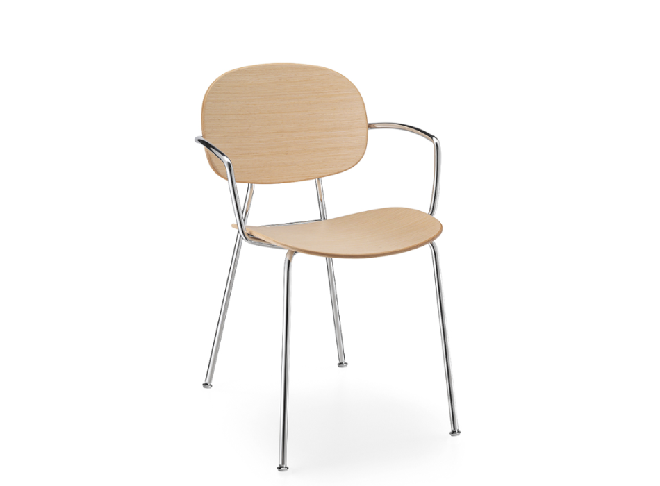 Fauteuil 4 pieds TONDINA avec accoudoirs - INFINITI
