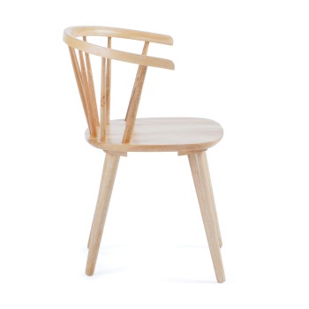 Chaise Trise DM et bois d'hévéa massif laqué