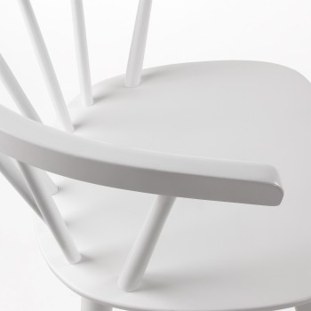 Chaise Trise DM et bois d'hévéa massif laqué