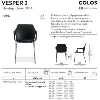 Chaise VESPER 1 COLOS