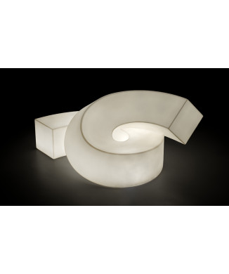 Siège-sculpture modulaire TWIST, version lumineuse par Plust