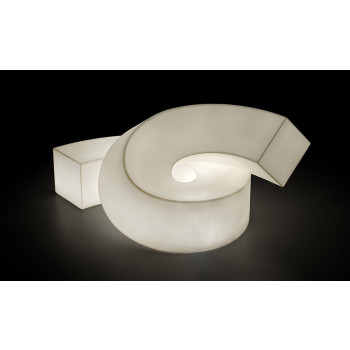 Siège-sculpture modulaire TWIST, version lumineuse par Plust
