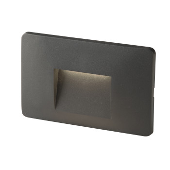 BREEN ÉCLAIRAGE DE MARCHE ENCASTRÉ LED ANTHRACITE 3W 290LM CCT IP65 13X1X8.5CM