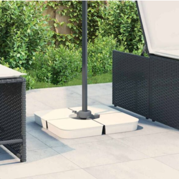 Ensemble de 4 pieds de parasol avec support en croix en PP de 100 kg