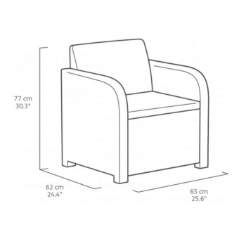 Ensemble de jardin KETER CAROLINA LOUNGE SET