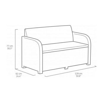 Ensemble de jardin KETER CAROLINA LOUNGE SET