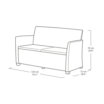 Ensemble de jardin KETER MIA LOUNGE SET