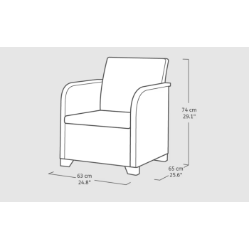 Ensemble de jardin KETER ROSALIE LOUNGE SET