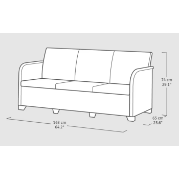 Ensemble de jardin KETER ROSALIE LOUNGE SET