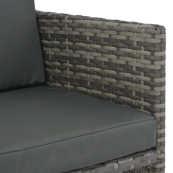 Ensemble de jardin 6 pièces avec coussins en polyrotin