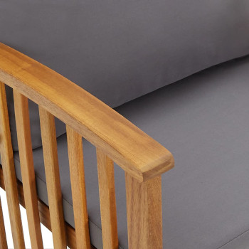 Ensemble de canapés de jardin 5 pièces en bois d'acacia massif