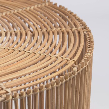 Ensemble de 2 tables basses Elmima 100% rotin finition naturelle