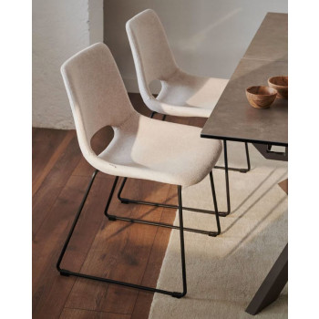 Ensemble table extensible Atminda + chaises Zahara 