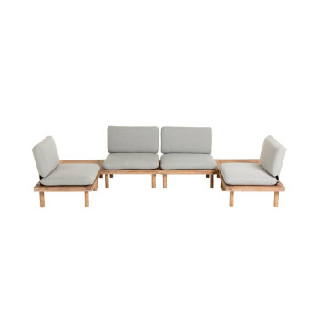 Ensemble Viridis de 4 fauteuils et deux tables FSC 100%