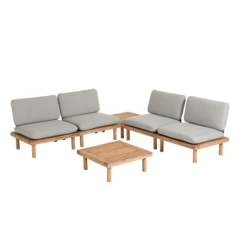Ensemble Viridis de 4 fauteuils et deux tables FSC 100%
