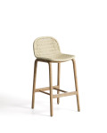 Tabouret Alipa en bois d'acacia massif et corde