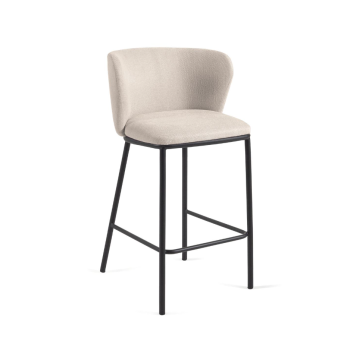 Tabouret en chenille Ciselia, hauteur d'assise 65 cm