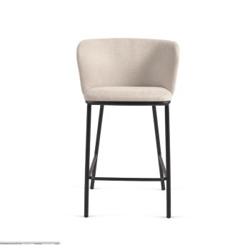 Tabouret en chenille Ciselia, hauteur d'assise 65 cm