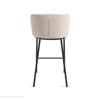 Tabouret en chenille Ciselia, hauteur d'assise 65 cm