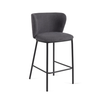 Tabouret en chenille Ciselia, hauteur d'assise 65 cm
