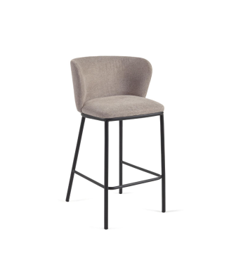 Tabouret en chenille Ciselia, hauteur d'assise 65 cm
