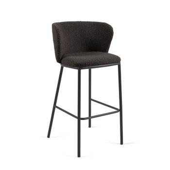 Tabouret en peau lainée Ciselia