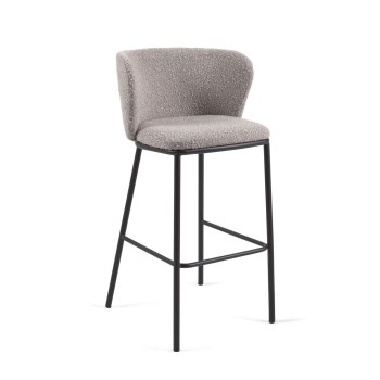 Tabouret en peau lainée Ciselia