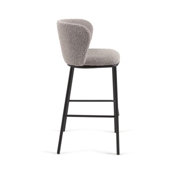 Tabouret en peau lainée Ciselia