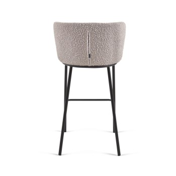 Tabouret en peau lainée Ciselia