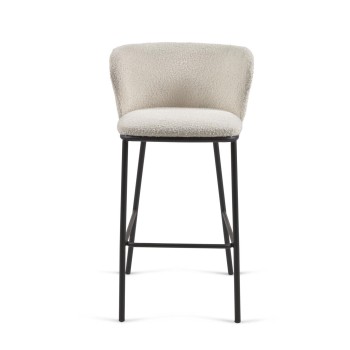 Tabouret en peau lainée Ciselia