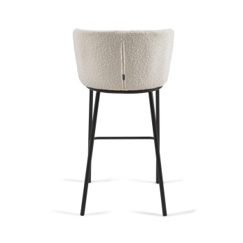 Tabouret en peau lainée Ciselia