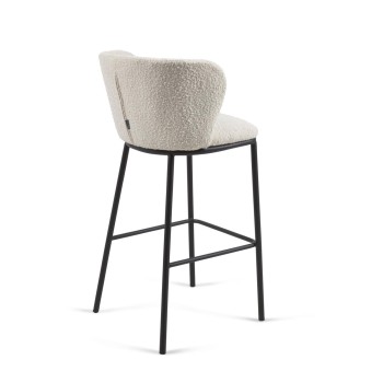 Tabouret en peau lainée Ciselia