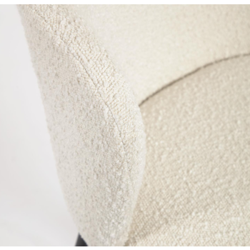 Tabouret en peau lainée Ciselia 65 cm