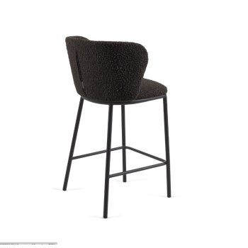 Tabouret en peau lainée Ciselia 65 cm