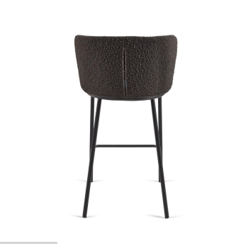 Tabouret en peau lainée Ciselia 65 cm