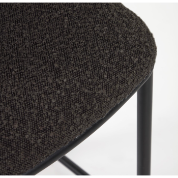 Tabouret en peau lainée Ciselia 65 cm