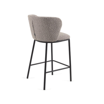 Tabouret en peau lainée Ciselia 65 cm